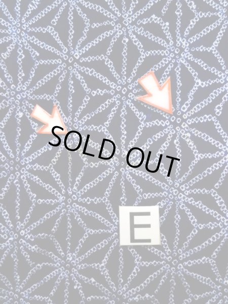 画像16: K0526B  浴衣（日本製） 女性用着物 有松絞り、1980-1990年代 綿   藍, 麻の葉 【中古】 【USED】 【リサイクル】 ★☆☆☆☆ (16)