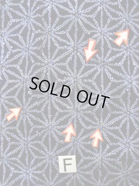 画像17: K0526B  浴衣（日本製） 女性用着物 有松絞り、1980-1990年代 綿   藍, 麻の葉 【中古】 【USED】 【リサイクル】 ★☆☆☆☆ (17)