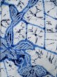 画像3: K0526C 女性用 浴衣（日本製）  有松絞り  綿 淡い藍,  葉 【中古】【USED】【リサイクル】 ★★☆☆☆【K0526C】 (3)