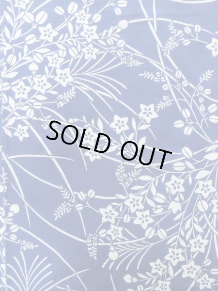 画像5: K0526K  浴衣（日本製） 女性用着物 1980-1990年代 綿   水色, 萩 【中古】 【USED】 【リサイクル】 ★★☆☆☆ (5)