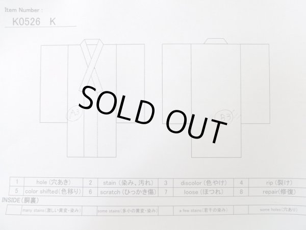 画像14: K0526K  浴衣（日本製） 女性用着物 1980-1990年代 綿   水色, 萩 【中古】 【USED】 【リサイクル】 ★★☆☆☆ (14)