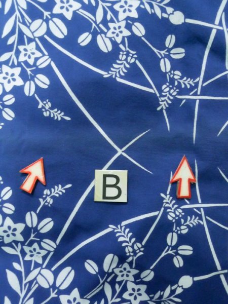 画像16: K0526K  浴衣(日本製) 女性用着物 1980-1990年代 綿   水色, 萩 【中古】 【USED】 【リサイクル】 ★★☆☆☆ (16)
