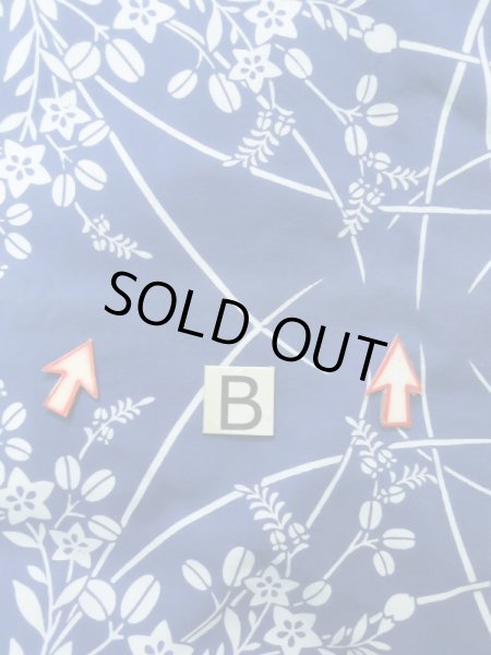 画像16: K0526K  浴衣（日本製） 女性用着物 1980-1990年代 綿   水色, 萩 【中古】 【USED】 【リサイクル】 ★★☆☆☆ (16)