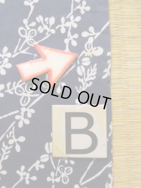 画像15: K0526L  浴衣（日本製） 女性用着物 1970-1980年代 綿   グレー（灰色）, 花 【中古】 【USED】 【リサイクル】 ★★★☆☆ (15)