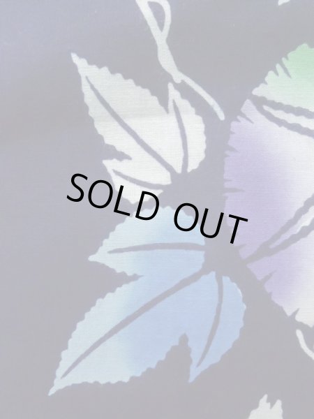 画像8: K0526P  注染浴衣 女性用着物 朝顔、1970-1980年代 綿麻   藍,  【中古】 【USED】 【リサイクル】 ★★☆☆☆ (8)