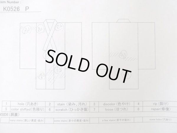 画像14: K0526P  注染浴衣 女性用着物 朝顔、1970-1980年代 綿麻   藍,  【中古】 【USED】 【リサイクル】 ★★☆☆☆ (14)