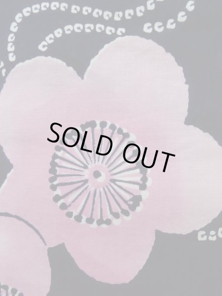 画像6: K0526R  注染浴衣 女性用着物 1970-1980年代 綿麻   藍, 菊 【中古】 【USED】 【リサイクル】 ★★★☆☆ (6)