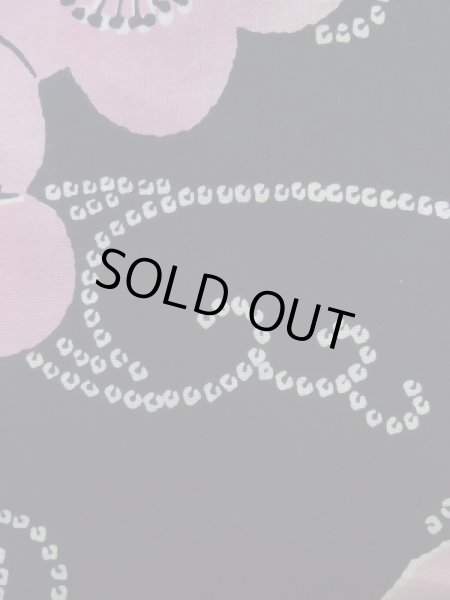 画像7: K0526R  注染浴衣 女性用着物 1970-1980年代 綿麻   藍, 菊 【中古】 【USED】 【リサイクル】 ★★★☆☆ (7)