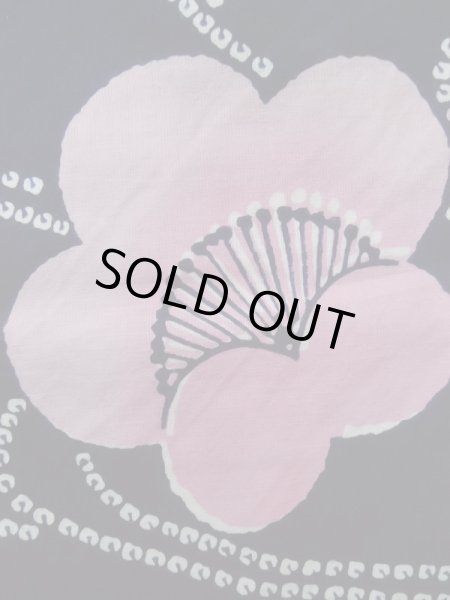 画像8: K0526R  注染浴衣 女性用着物 1970-1980年代 綿麻   藍, 菊 【中古】 【USED】 【リサイクル】 ★★★☆☆ (8)