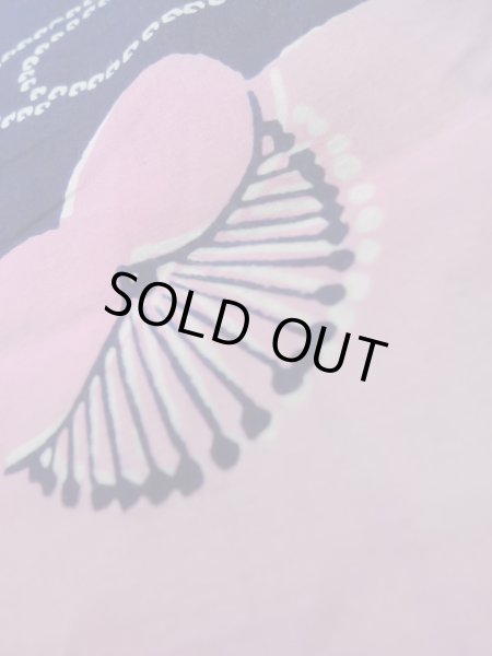 画像10: K0526R  注染浴衣 女性用着物 1970-1980年代 綿麻   藍, 菊 【中古】 【USED】 【リサイクル】 ★★★☆☆ (10)