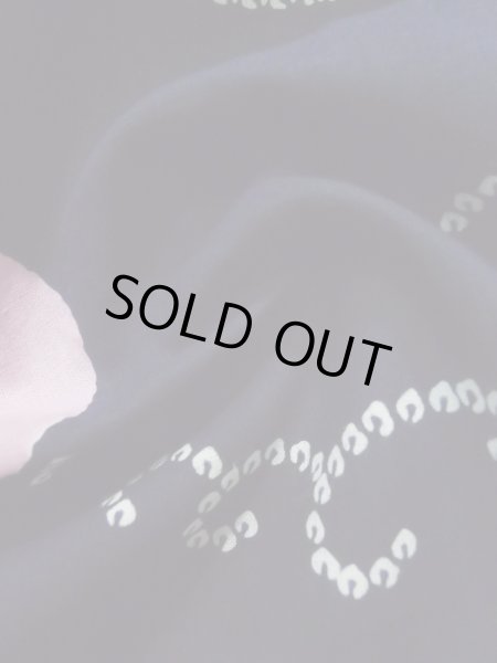 画像12: K0526R  注染浴衣 女性用着物 1970-1980年代 綿麻   藍, 菊 【中古】 【USED】 【リサイクル】 ★★★☆☆ (12)