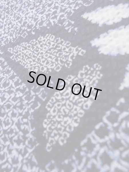 画像9: K0526V  浴衣(日本製) 女性用着物 1980-1990年代 化繊 ヘザー(杢)  青, 花 【中古】 【USED】 【リサイクル】 ★★☆☆☆ (9)