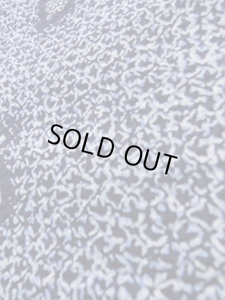 画像10: K0526V  浴衣(日本製) 女性用着物 1980-1990年代 化繊 ヘザー(杢)  青, 花 【中古】 【USED】 【リサイクル】 ★★☆☆☆ (10)