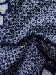 画像11: K0526V  浴衣（日本製） 女性用着物 1980-1990年代 化繊 ヘザー（杢）  青, 花 【中古】 【USED】 【リサイクル】 ★★☆☆☆ (11)