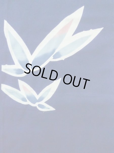 画像3: K0526Y  注染浴衣 女性用着物 1980-1990年代 綿   藍, 笹 【中古】 【USED】 【リサイクル】 ★★☆☆☆ (3)