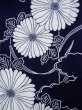 画像3: K0527B  浴衣（日本製） 女性用着物 1970-1980年代 綿   藍, 花 【中古】 【USED】 【リサイクル】 ★★☆☆☆ (3)