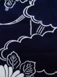 画像8: K0527B  浴衣（日本製） 女性用着物 1970-1980年代 綿   藍, 花 【中古】 【USED】 【リサイクル】 ★★☆☆☆ (8)