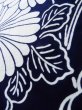 画像9: K0527B  浴衣（日本製） 女性用着物 1970-1980年代 綿   藍, 花 【中古】 【USED】 【リサイクル】 ★★☆☆☆ (9)