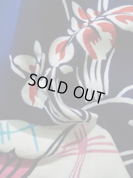 画像12: K0527D  注染浴衣 女性用着物 1980-2000年代 綿   藍, あやめ 【中古】 【USED】 【リサイクル】 ★★★☆☆ (12)