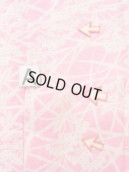 画像14: K0602D  襦袢 女性用着物  シルク(正絹)   ピンク, 花 【中古】 【USED】 【リサイクル】 ★★☆☆☆ (14)