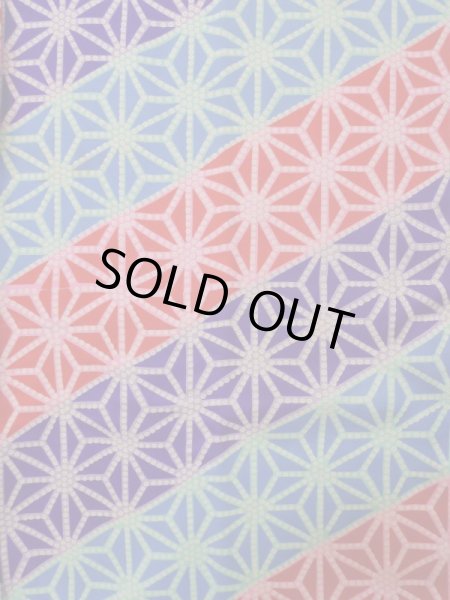 画像4: K0602Y  襦袢 女性用着物  シルク（正絹）   マルチカラー, 麻の葉 【中古】 【USED】 【リサイクル】 ★★★☆☆ (4)