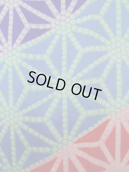 画像6: K0602Y  襦袢 女性用着物  シルク（正絹）   マルチカラー, 麻の葉 【中古】 【USED】 【リサイクル】 ★★★☆☆ (6)