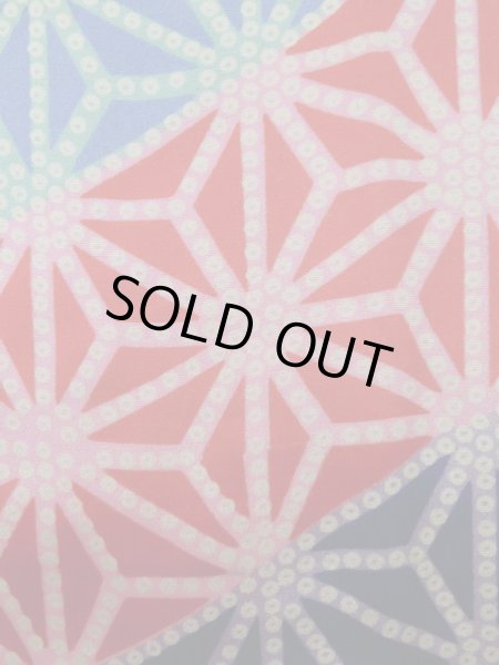 画像7: K0602Y  襦袢 女性用着物  シルク（正絹）   マルチカラー, 麻の葉 【中古】 【USED】 【リサイクル】 ★★★☆☆ (7)