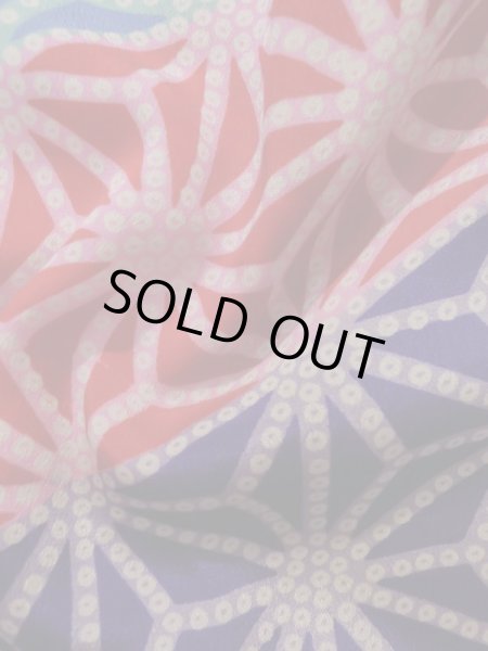 画像12: K0602Y  襦袢 女性用着物  シルク（正絹）   マルチカラー, 麻の葉 【中古】 【USED】 【リサイクル】 ★★★☆☆ (12)