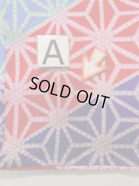 画像14: K0602Y  襦袢 女性用着物  シルク（正絹）   マルチカラー, 麻の葉 【中古】 【USED】 【リサイクル】 ★★★☆☆ (14)