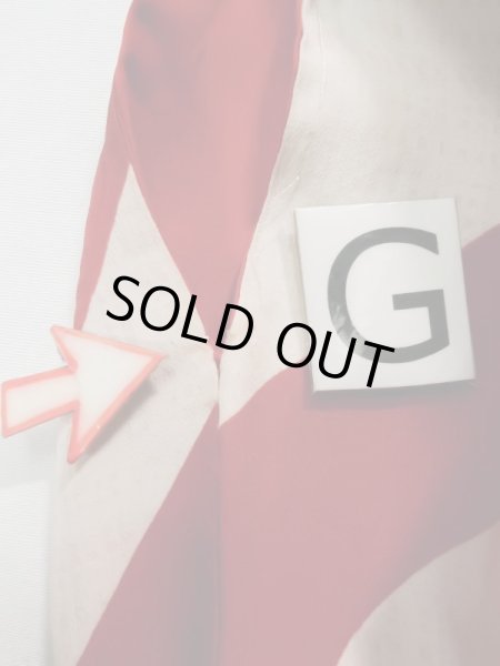 画像19: K0602Z  襦袢 女性用着物  シルク（正絹）   赤, 線 【中古】 【USED】 【リサイクル】 ★★☆☆☆ (19)