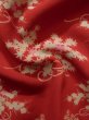 画像12: K0603D  襦袢 女性用着物 子供用 シルク（正絹）   赤, 花 【中古】 【USED】 【リサイクル】 ★★☆☆☆ (12)