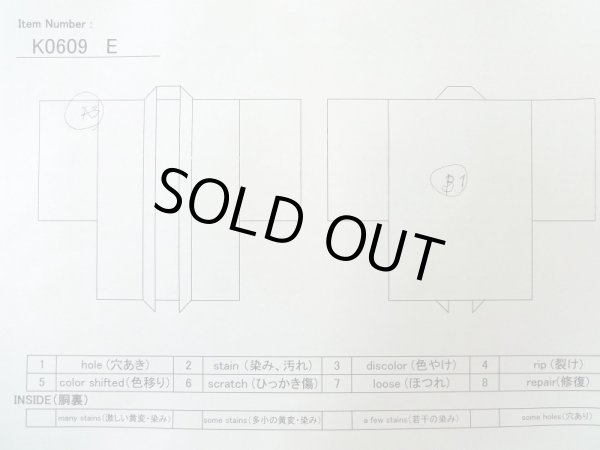 画像11: K0609E  羽織 女性用着物  シルク(正絹)   黒, 波 【中古】 【USED】 【リサイクル】 ★☆☆☆☆ (11)