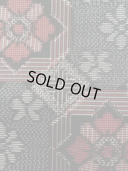 画像7: K0609H  羽織 女性用着物  シルク(正絹) ヘザー(杢)  グレー(灰色), 花 【中古】 【USED】 【リサイクル】 ★★★☆☆ (7)