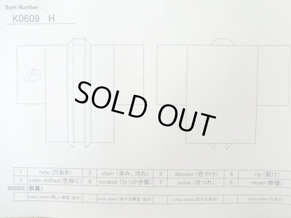 画像13: K0609H  羽織 女性用着物  シルク(正絹) ヘザー(杢)  グレー(灰色), 花 【中古】 【USED】 【リサイクル】 ★★★☆☆ (13)