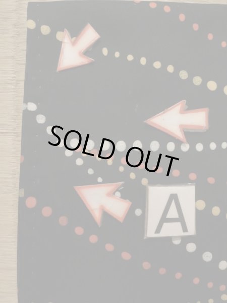 画像14: K0609M  羽織 女性用着物  シルク(正絹)   黒, 抽象的模様 【中古】 【USED】 【リサイクル】 ★★☆☆☆ (14)