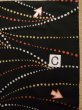 画像16: K0609M  羽織 女性用着物  シルク（正絹）   黒, 抽象的模様 【中古】 【USED】 【リサイクル】 ★★☆☆☆ (16)