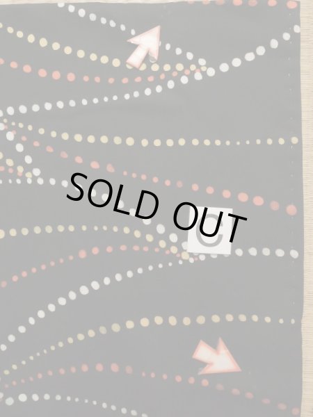 画像16: K0609M  羽織 女性用着物  シルク(正絹)   黒, 抽象的模様 【中古】 【USED】 【リサイクル】 ★★☆☆☆ (16)