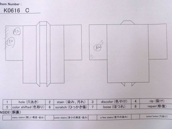 画像11: K0616C  羽織 女性用着物  シルク（正絹） ヘザー（杢）  黒, 小さな点々 【中古】 【USED】 【リサイクル】 ★★☆☆☆ (11)