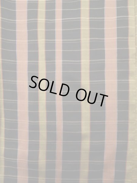 画像4: K0616K  羽織 女性用着物  シルク(正絹)   黒, チェック柄 【中古】 【USED】 【リサイクル】 ★☆☆☆☆ (4)