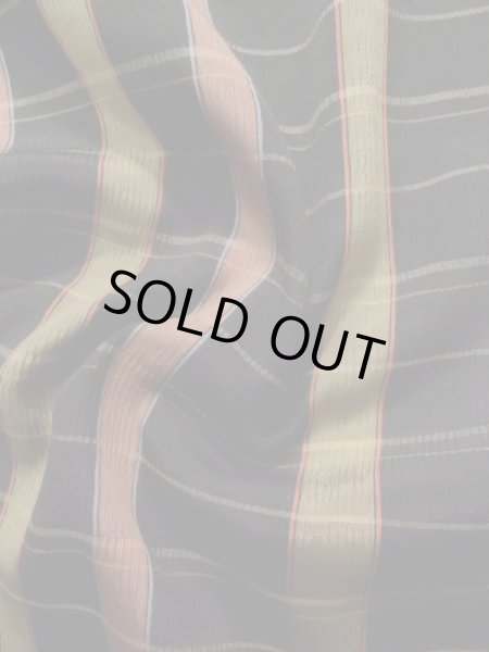 画像10: K0616K  羽織 女性用着物  シルク(正絹)   黒, チェック柄 【中古】 【USED】 【リサイクル】 ★☆☆☆☆ (10)