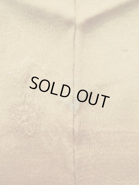 画像3: K0616R  羽織 女性用着物 桐、桔梗、流水、えがすみ、御所車の地紋 シルク(正絹)   山吹,  【中古】 【USED】 【リサイクル】 ★★☆☆☆ (3)