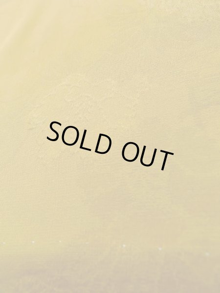 画像11: K0616R  羽織 女性用着物 桐、桔梗、流水、えがすみ、御所車の地紋 シルク(正絹)   山吹,  【中古】 【USED】 【リサイクル】 ★★☆☆☆ (11)