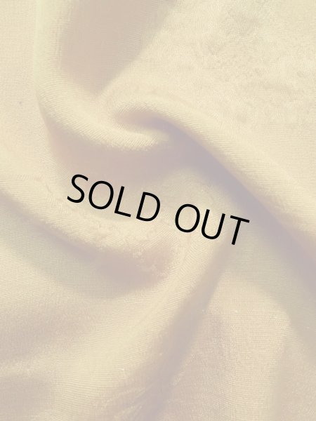 画像12: K0616R  羽織 女性用着物 桐、桔梗、流水、えがすみ、御所車の地紋 シルク(正絹)   山吹,  【中古】 【USED】 【リサイクル】 ★★☆☆☆ (12)