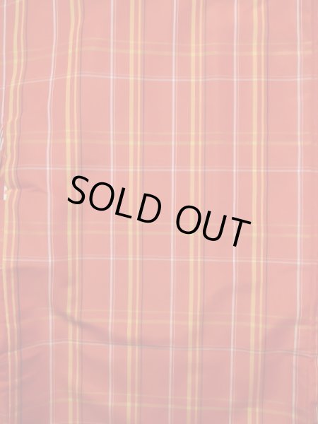 画像3: K0623H  羽織 女性用着物  シルク(正絹)   オレンジ, チェック柄 【中古】 【USED】 【リサイクル】 ★★★☆☆ (3)