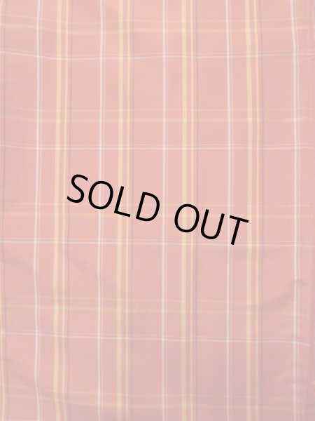 画像4: K0623H  羽織 女性用着物  シルク(正絹)   オレンジ, チェック柄 【中古】 【USED】 【リサイクル】 ★★★☆☆ (4)