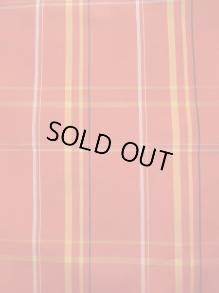 画像5: K0623H  羽織 女性用着物  シルク(正絹)   オレンジ, チェック柄 【中古】 【USED】 【リサイクル】 ★★★☆☆ (5)