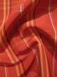 画像9: K0623H  羽織 女性用着物  シルク（正絹）   オレンジ, チェック柄 【中古】 【USED】 【リサイクル】 ★★★☆☆ (9)