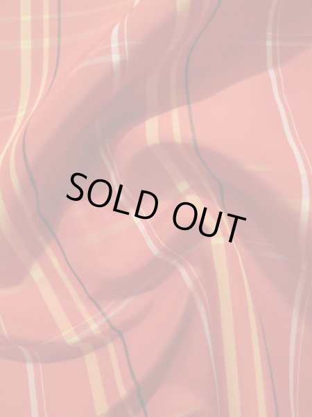 画像9: K0623H  羽織 女性用着物  シルク(正絹)   オレンジ, チェック柄 【中古】 【USED】 【リサイクル】 ★★★☆☆ (9)