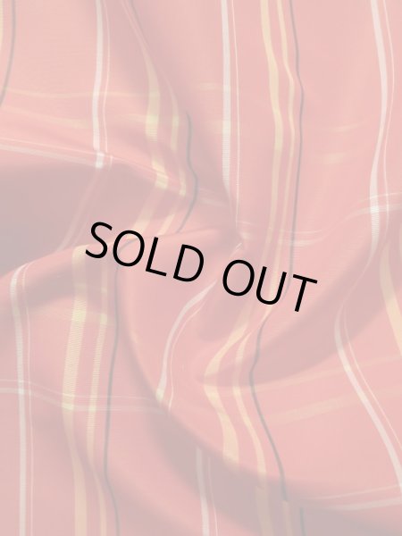 画像10: K0623H  羽織 女性用着物  シルク(正絹)   オレンジ, チェック柄 【中古】 【USED】 【リサイクル】 ★★★☆☆ (10)