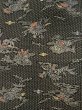 画像6: K0623P Mint  羽織 女性用着物  シルク（正絹）   黒, 花 【中古】 【USED】 【リサイクル】 ★★★★☆ (6)